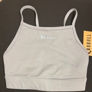 NOBULL Highneck Light Gray Athletic Bra Gym Workout